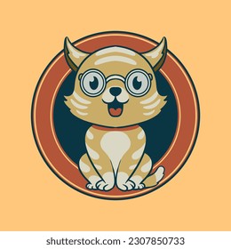 cute cat logo for your pet