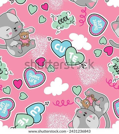 CUTE CAT LOVE SKY MAGIC