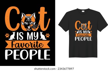 Cute Cat Lover vintage typography editable Print Ready Custom Vector T Shirt Design. Cats Best Gift, Best Cat Animal, Pet, Clothe, Tee, Print Graphic.  