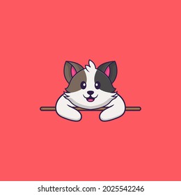 Cute cat lying down. Animal cartoon concept isolated. Can used for t-shirt, greeting card, invitation card or mascot.