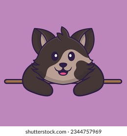 Cute cat lying down. Animal cartoon concept isolated. Can used for t-shirt, greeting card, invitation card or mascot