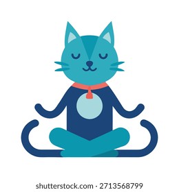 Gato lindo que hace diapositivas digitales de la presentación en el ordenador portátil, trabajando eficientemente mientras que agrega el encanto juguetón a las ilustraciones modernas profesionales de la oficina del Vector.