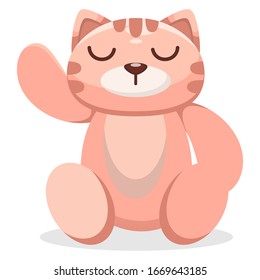 cute cat mascot cartoon vector