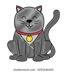 cute cat mascot character