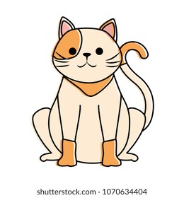 cute cat mascot character