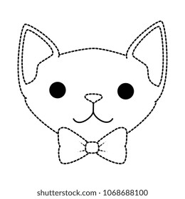 cute cat mascot head character