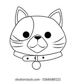 cute cat mascot head character