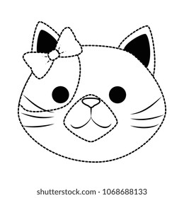 cute cat mascot head character