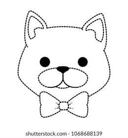 cute cat mascot head character