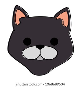 cute cat mascot head character