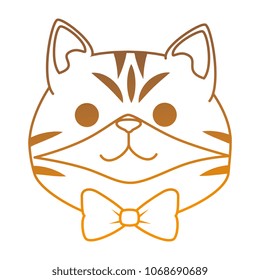 cute cat mascot head character
