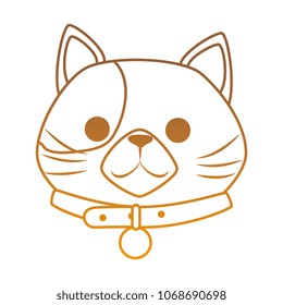 cute cat mascot head character