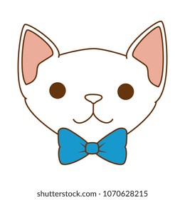 cute cat mascot head character