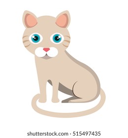 cute cat mascot icon