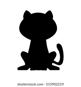 cute cat mascot icon
