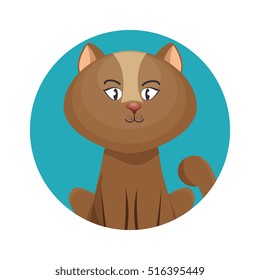 cute cat mascot icon