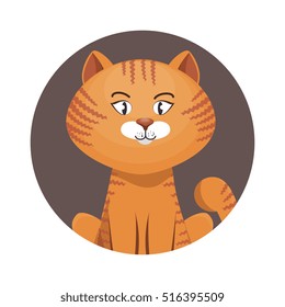 cute cat mascot icon