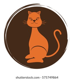 cute cat mascot icon