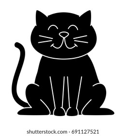 cute cat mascot icon