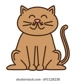 cute cat mascot icon