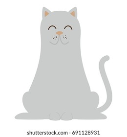 cute cat mascot icon