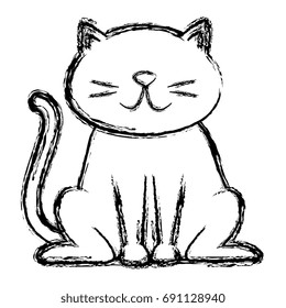 cute cat mascot icon