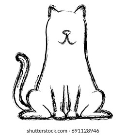 cute cat mascot icon