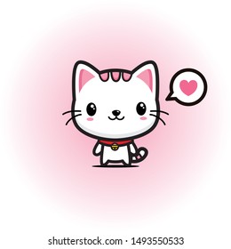 cute cat mascot vector design