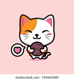 cute cat mascot vector design