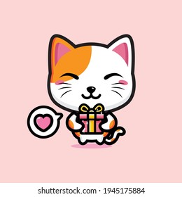 cute cat mascot vector design