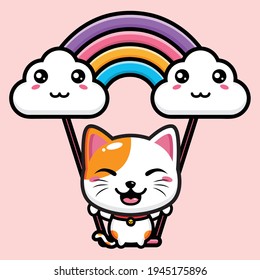 cute cat mascot vector design