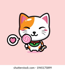 cute cat mascot vector design