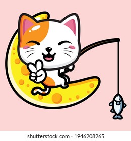 cute cat mascot vector design