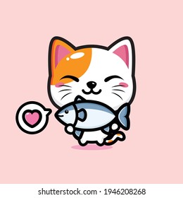 cute cat mascot vector design