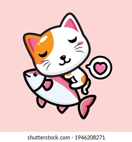 cute cat mascot vector design