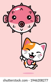 cute cat mascot vector design