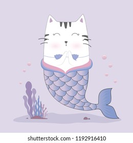 Cute Cat Mermaid