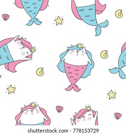 Cute Cat Mermaid 