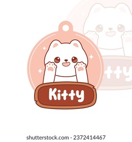 Etiquetas de etiqueta de nombre de gato para collar de mascotas
