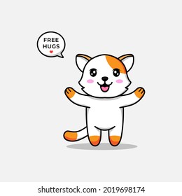 Cute cat offering free hug