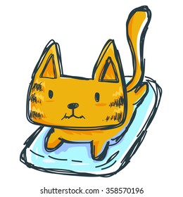 Cute cat on bed