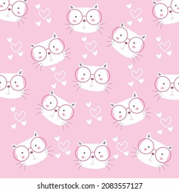 cute cat on pink background seamless pattern. high quality vector design. easy to edit.
Suitable for all kinds of products, prints, fabrics, backgrounds etc.