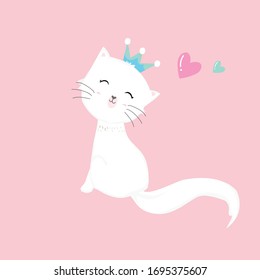un lindo gato con fondo rosado.