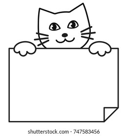 Cute Cat Paper Stock Vector (Royalty Free) 747583456 | Shutterstock