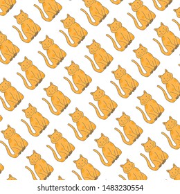 Cute cat pattern illustration , so cute cat - Vector