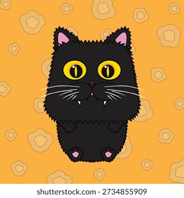 Cute cat pattern, suitable for fabric, rugs, and gift wrapping paper.