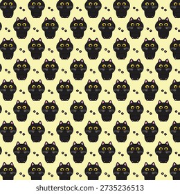 Cute cat pattern, suitable for fabric, rugs, and gift wrapping paper.