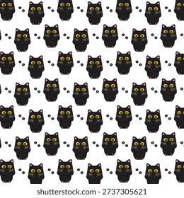 Cute cat pattern, suitable for fabric, rugs, and gift wrapping paper.