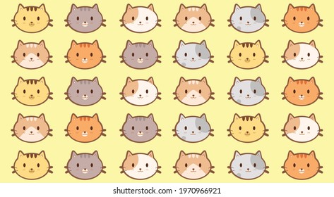cute cat pattern vector design