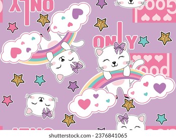 cute cat patterns for girl design sleepwear
